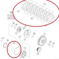 Комплект дисков сцепления TE250/300i(18)
