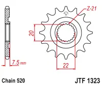 Звезда ведущая CR125/CRF250 13 Motomaster
