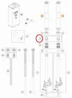 Рем. к-т направляющих вилки KTM/HQ125/250/350/450(с16) original