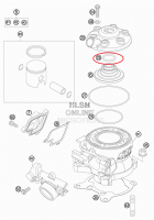 Уплотнительное кольцо головки KTM85