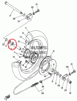 Подшипник заднего колеса правый YZ85