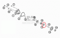 Сальник помпы KTM65/85/125(09-11) 8*24*7