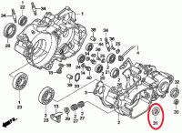 Сальник коленвала левый CR250(92-07), original