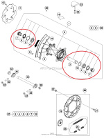 Рем. к-т переднего колеса KTM250/250/450(с08)