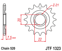 Звезда ведущая CR125/CRF250 13 Motomaster