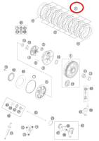 Диск сцепления EXC/TE 250/300 (c16) ферадо