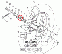 Сальник заднего колеса 2 YZ125 (01)
