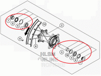 Рем. к-т заднего колеса KTM250/350/450(с15)