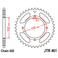 Звезда ведомая KX80/85 51 JT