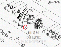 Спица заднего колеса КТМ 19" M4,5x206