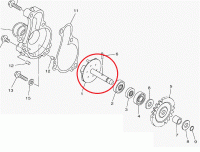 Вал водяной помпы YZF/WR250(15), original