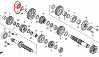 Подшипник вторичного вала КПП CRF150, original