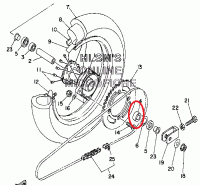 Подшипник заднего колеса левый YZ85