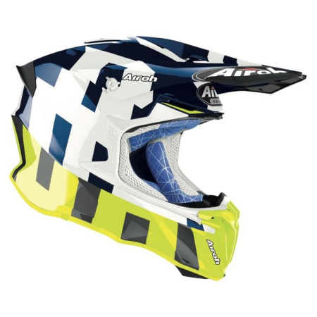 Шлем кроссовый Airoh Twist 2.0 Frame Blue Gloss