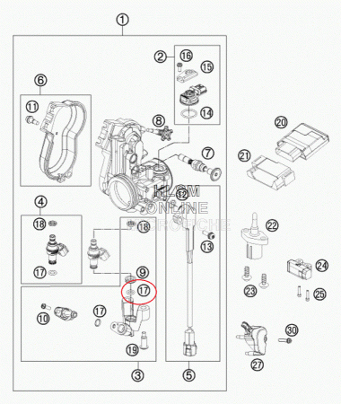 Уплотнительное кольцо форсунки KTM 7.2*2.2