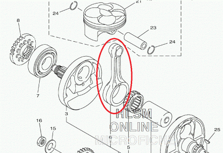 Шатун YZF250(с14) original