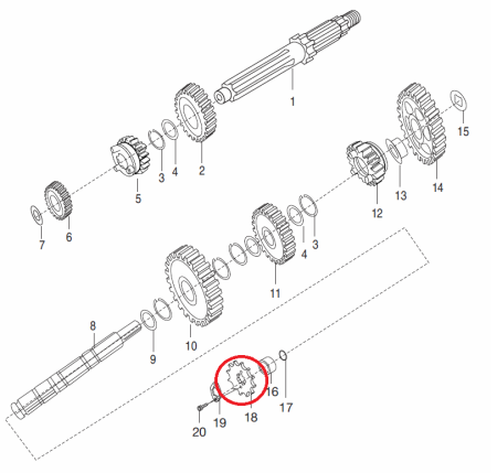 Звезда ведущая Bajaj Boxer 150/150X 14T