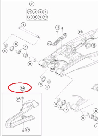 Накладка на маятник TC/SX85(c15) с винтами