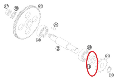 Сальник KTM50 15*24*5