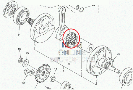 Сепаратор шатунный YZF250(14)