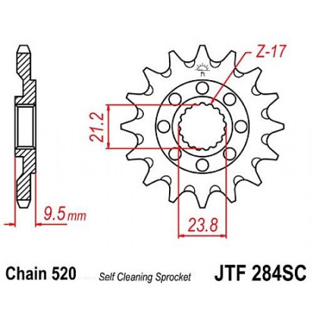 Звезда ведущая CR250/CRF450 13 JT