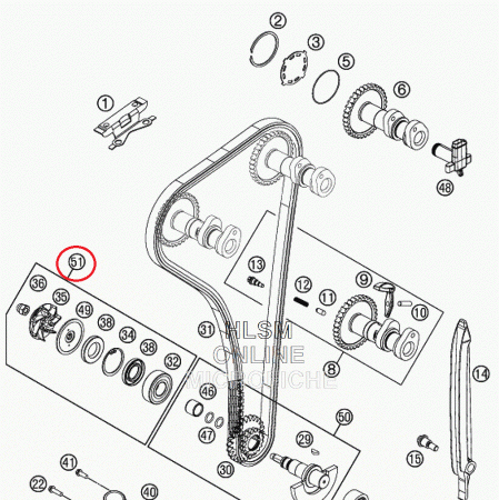 Рем. к-т помпы KTM250(c13)/350(c11)