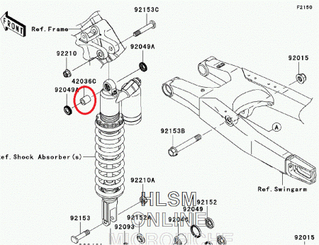 Втулка крепления амортизатора KLX450R(08)