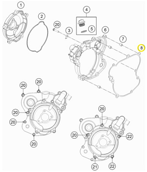 Прокладка картера сцепления SX65(с11), original