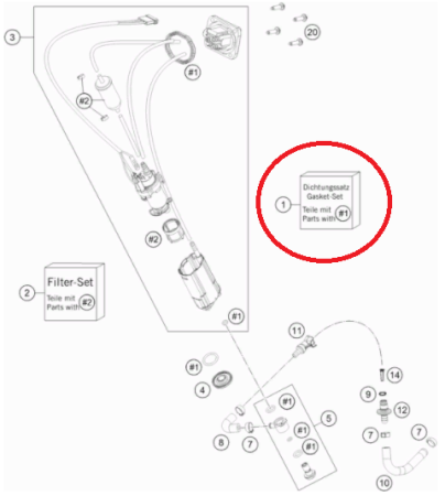 К-т прокладок топливного насоса KTM/HQ К-т прокладок топливного насоса KTM/HQ