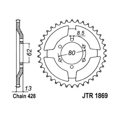 Звезда ведомая Yamaha XT225(92-07)