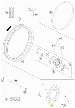 Диск тормозной KTM65(25) передний original
