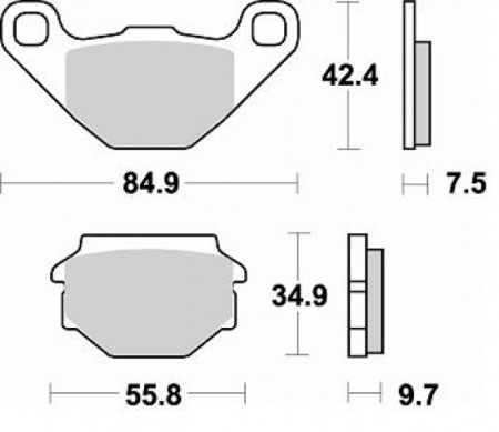 Колодки 743 КТМ125/250 (90) передние Braking