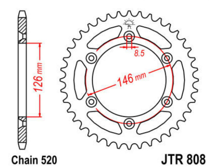 Звезда ведомая RM/RMZ JTR808.50