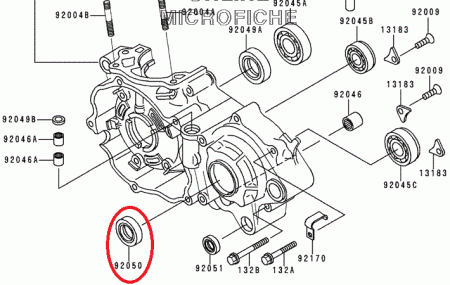 Сальник на ведущую звезду КХ250, original