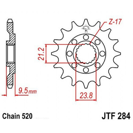 Звезда ведущая CR250/CRF450 15