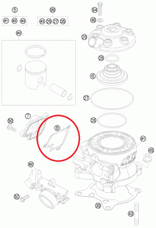 Прокладка шторки KTM85, original